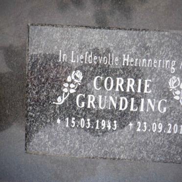 GRUNDLING Corrie 1943-2019