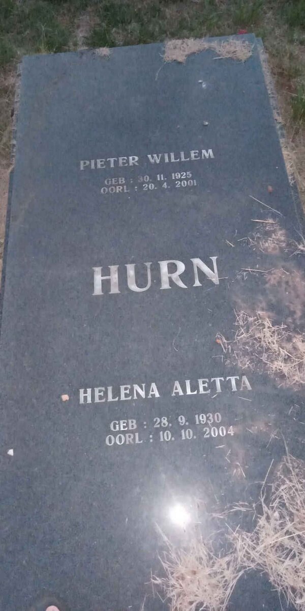 HURN Pieter Willem 1925-2001 &amp; Helena Aletta 1930-2004