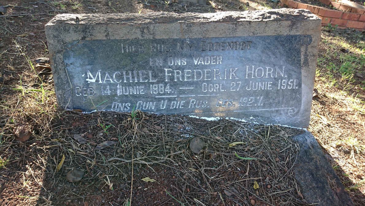 HORN Machiel Frederik 1884-1951