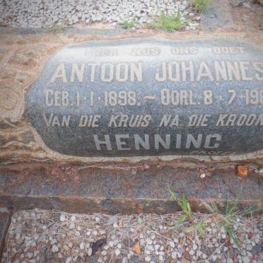 HENNING Antoon Johannes 1898-1964