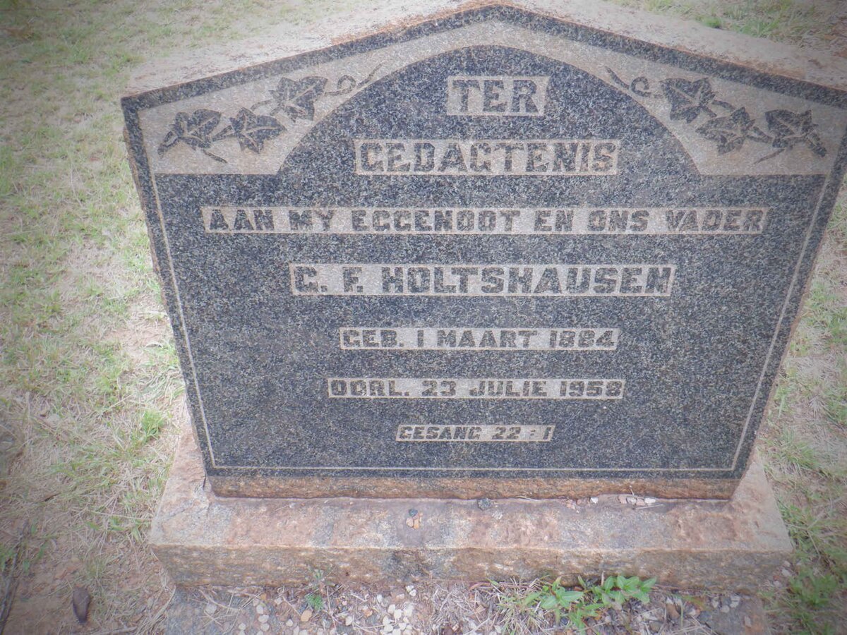 HOLTSHAUSEN G.F. 1884-1958