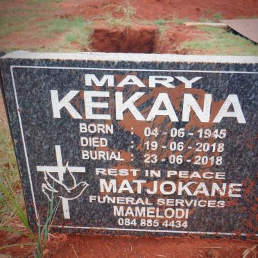 KEKANA Mary 1945-2018