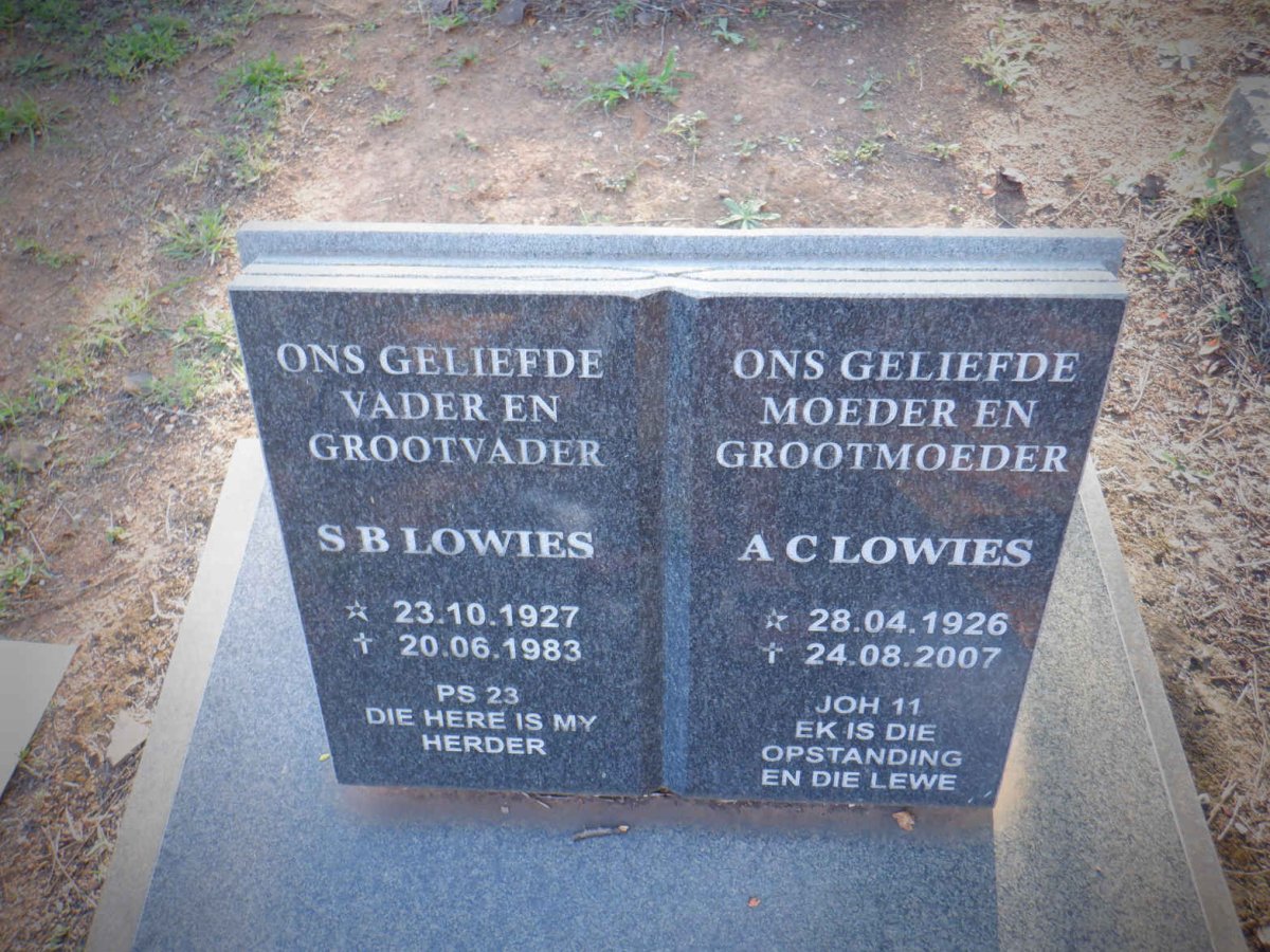 LOWIES S.B. 1927-1983 &amp; A.C. 1926-2007