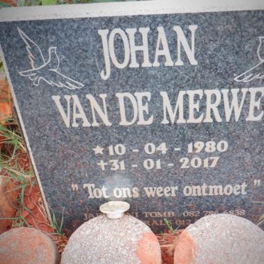 MERWE Johan, van de 1980-2017