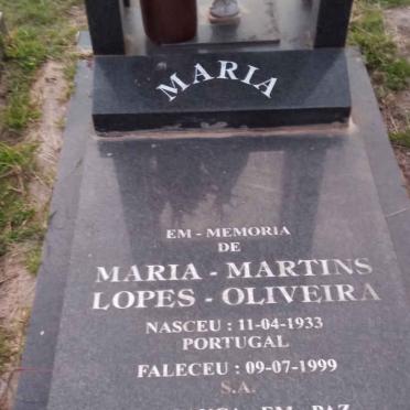 OLIVEIRA Maria, LOPES nee MARTINS 1933-1999