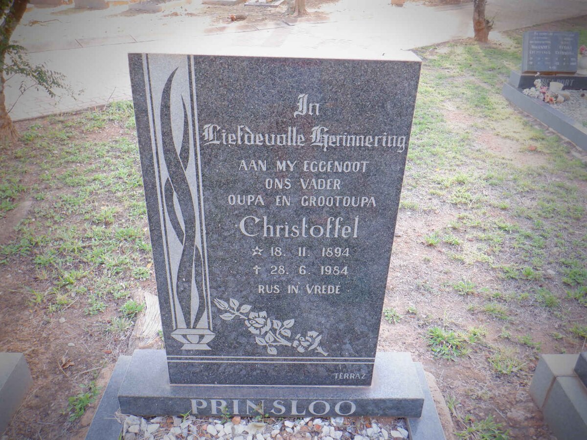 PRINSLOO Christoffel 1894-1984