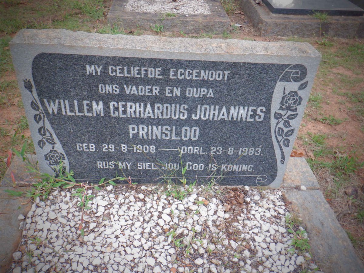 PRINSLOO Willem Gerhardus Johannes 1908-1983