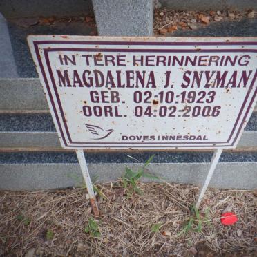 SNYMAN Magdalena J. 1923-2006