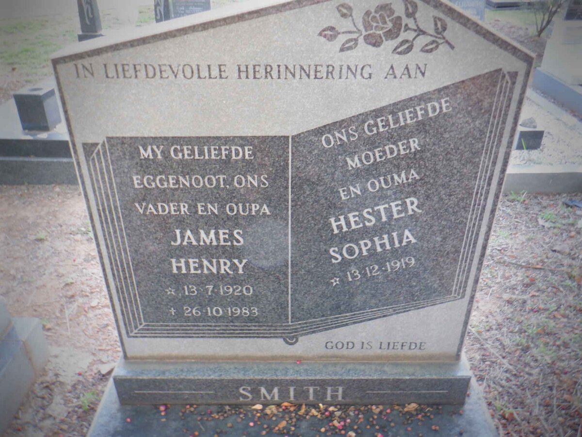 SMITH James Henry 1920-1983 &amp; Hester Sophia 1919-