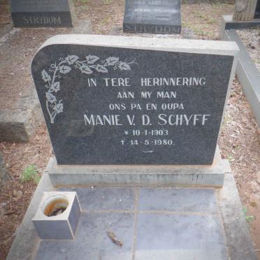 SCHYFF Manie, v.d. 1903-1980