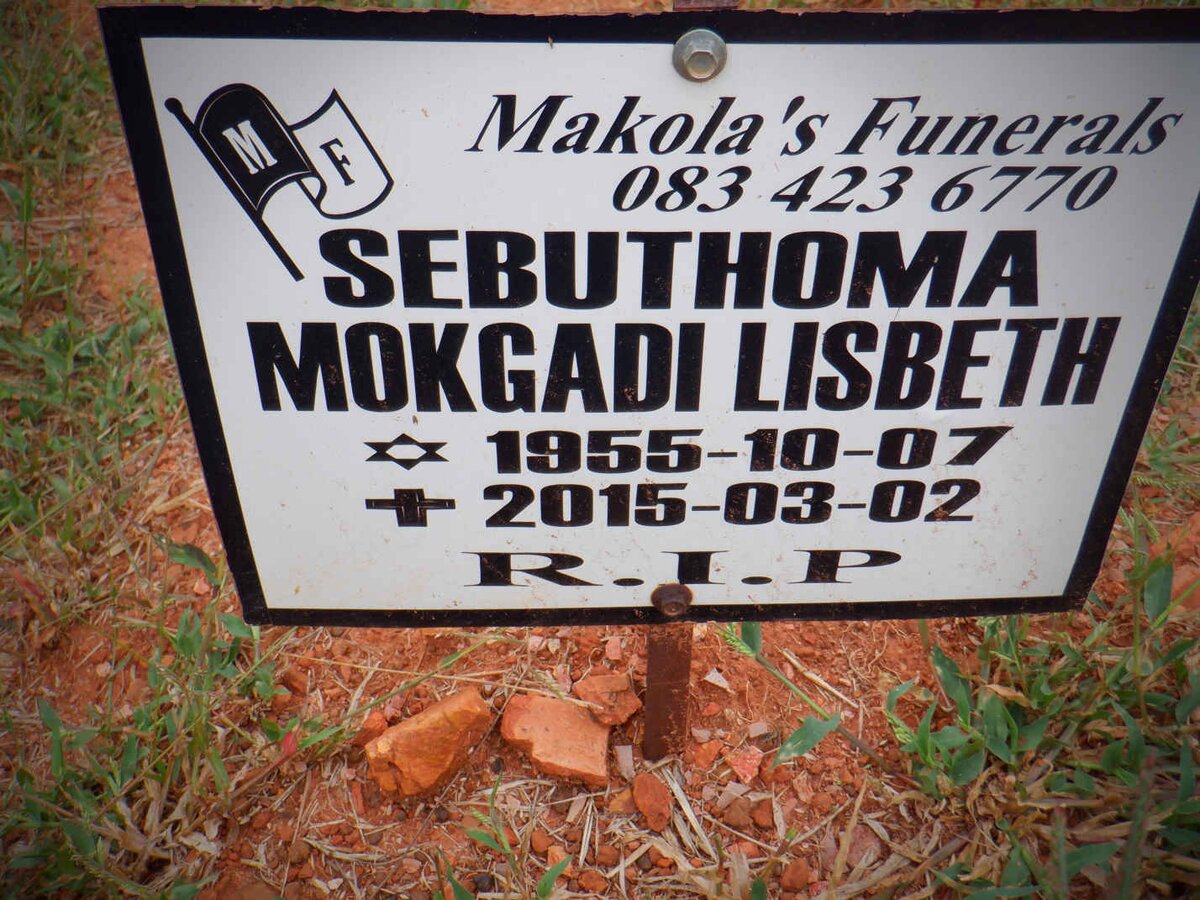 SEBUTHOMA Mokgadi Lisbeth 1955-2015