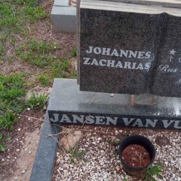 VUUREN Johannes Zacharias, Jansen van 1924-1997