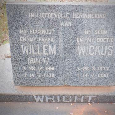 WRIGHT Willem 1951-1990 :: WRIGHT Wickus 1977-1990