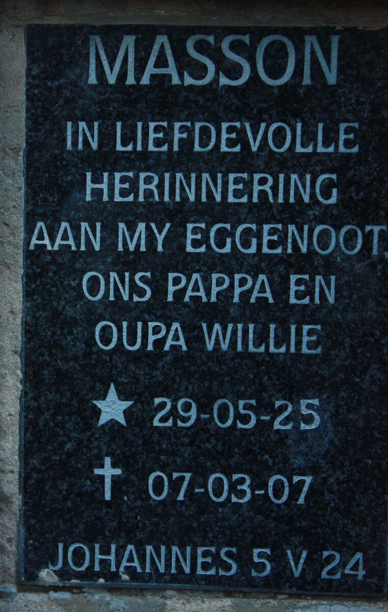 MASSON Willie 1925-2007