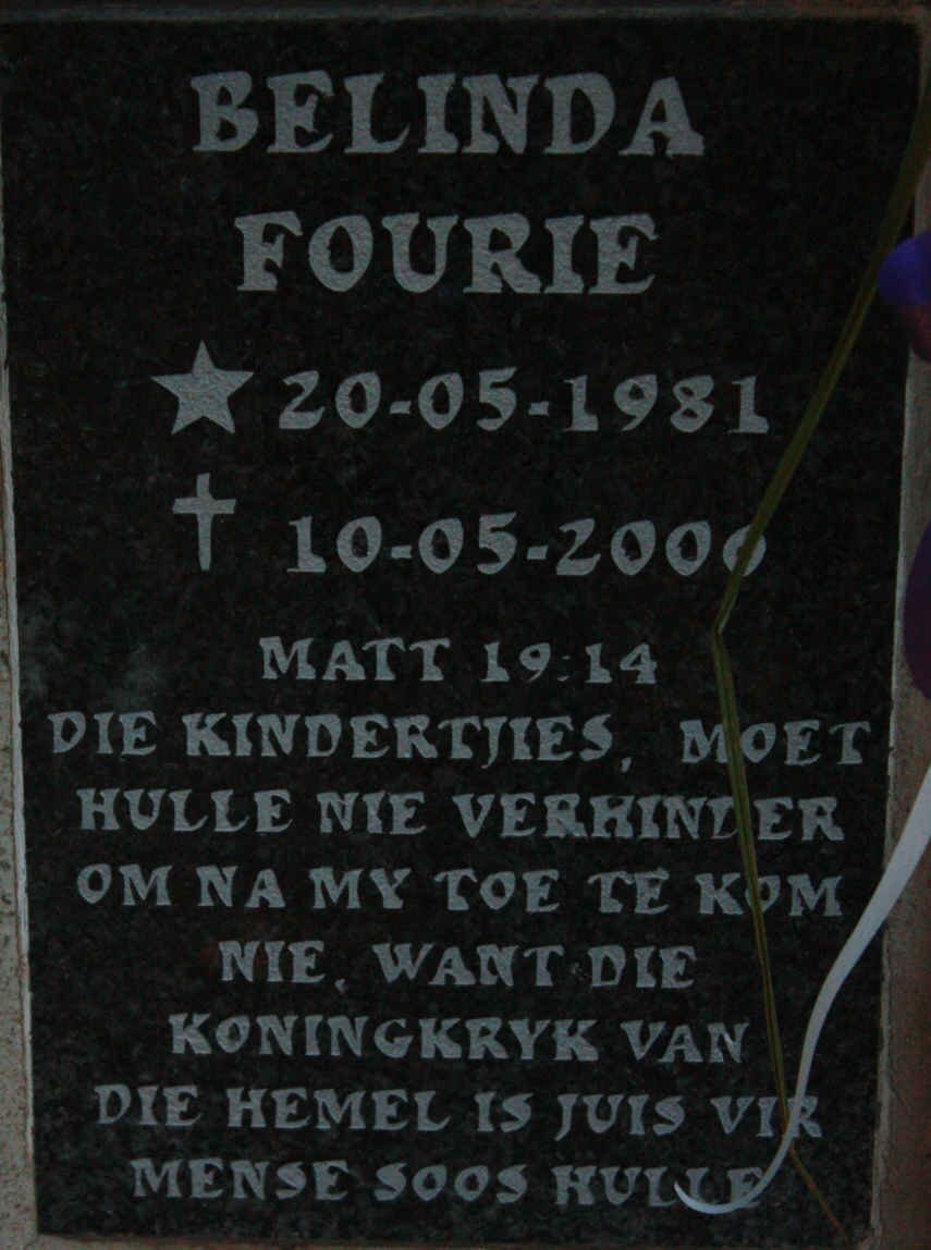 FOURIE Belinda 1981-2000
