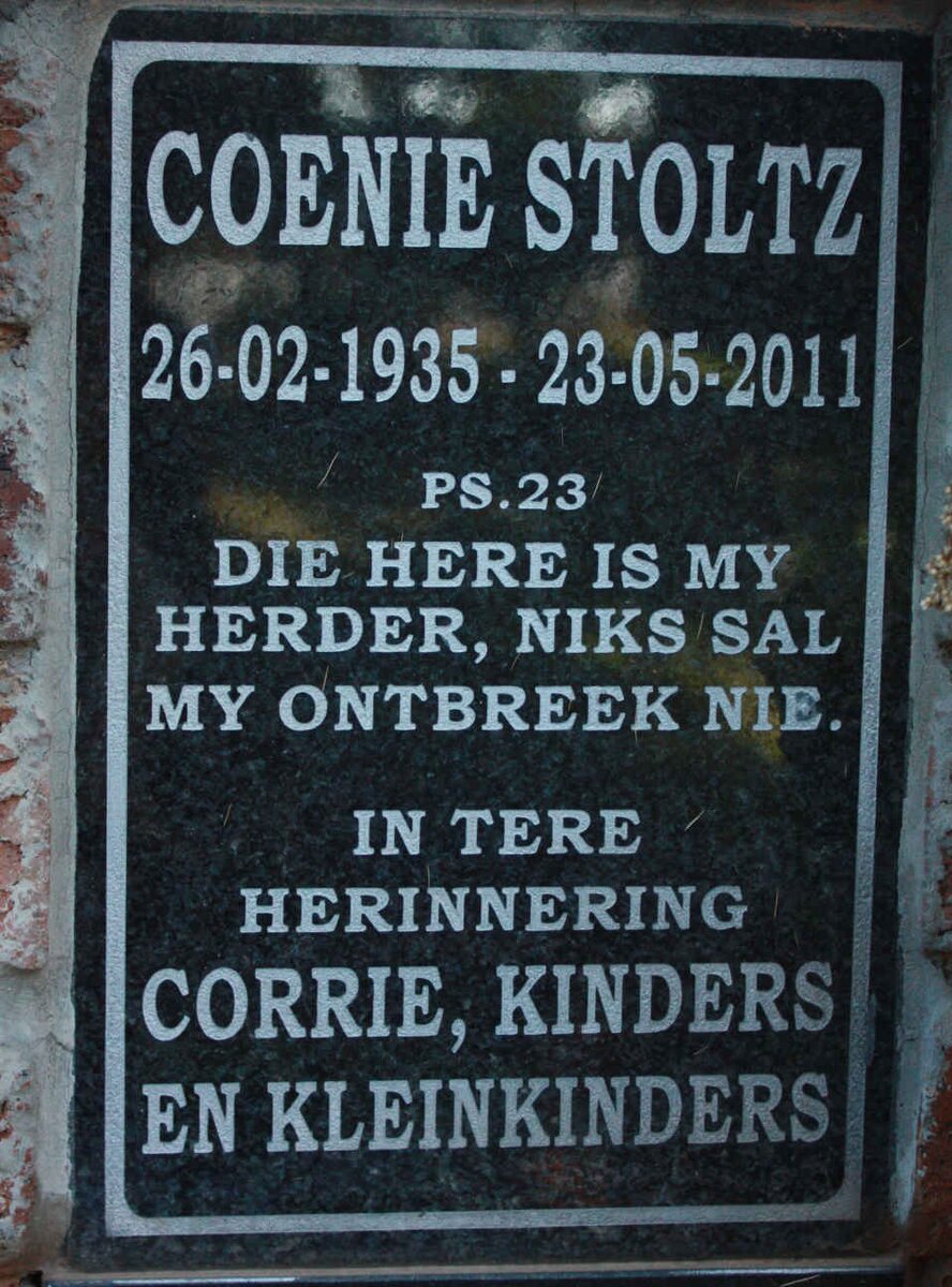 STOLTZ Coenie 1935-2011