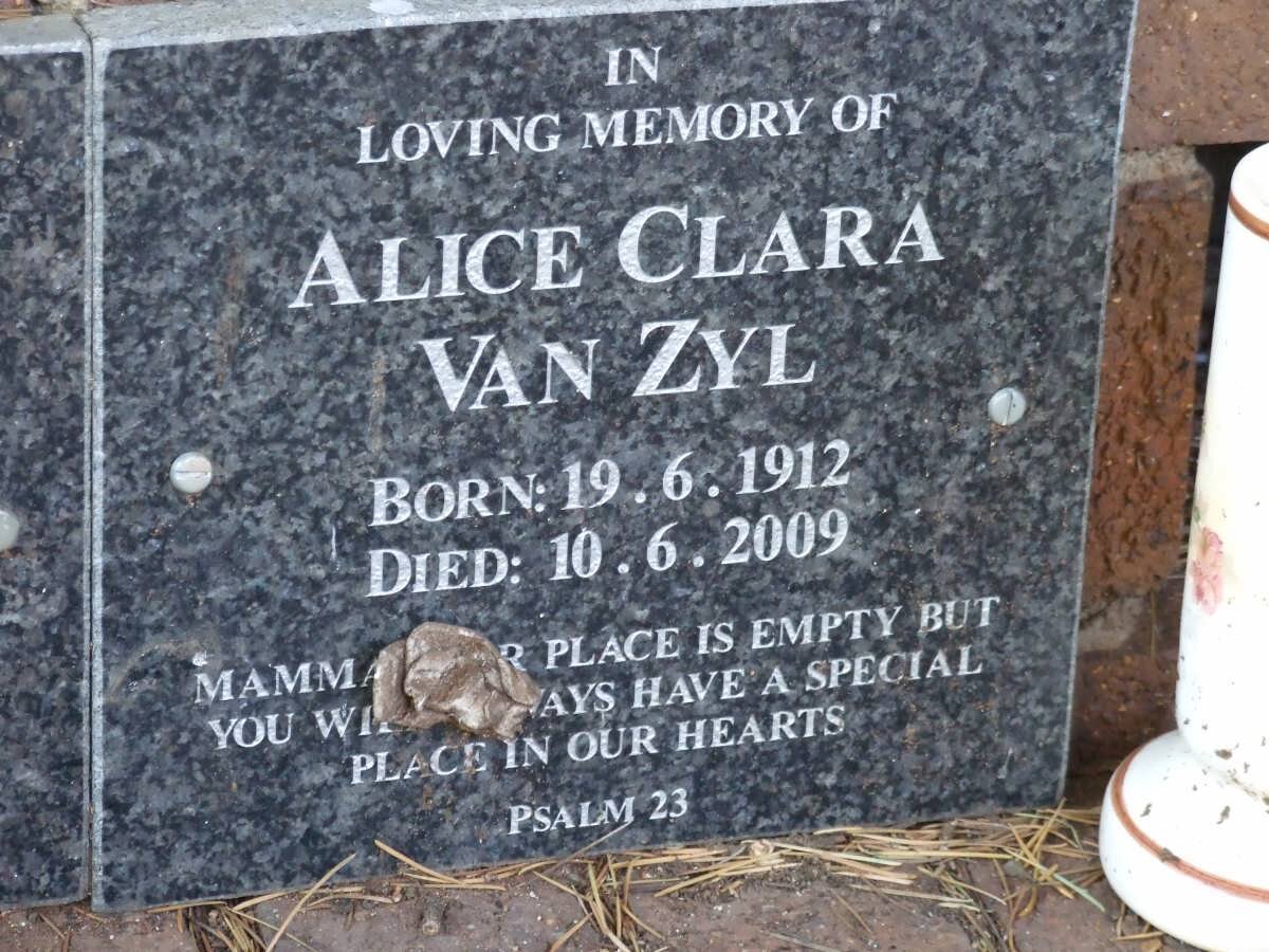 ZYL Alice Clara, van 1912-2009