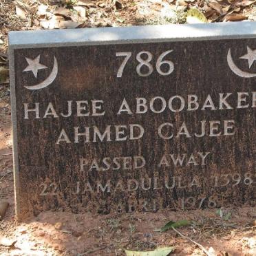 CAJEE Hajee Aboobaker Ahmed -1978