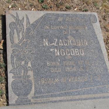 NGCOBO N. Zacharia 1906-1954