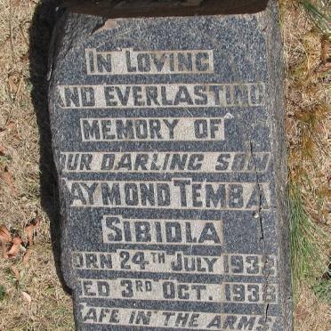SIBIDLA Raymond Temba 1932-1938