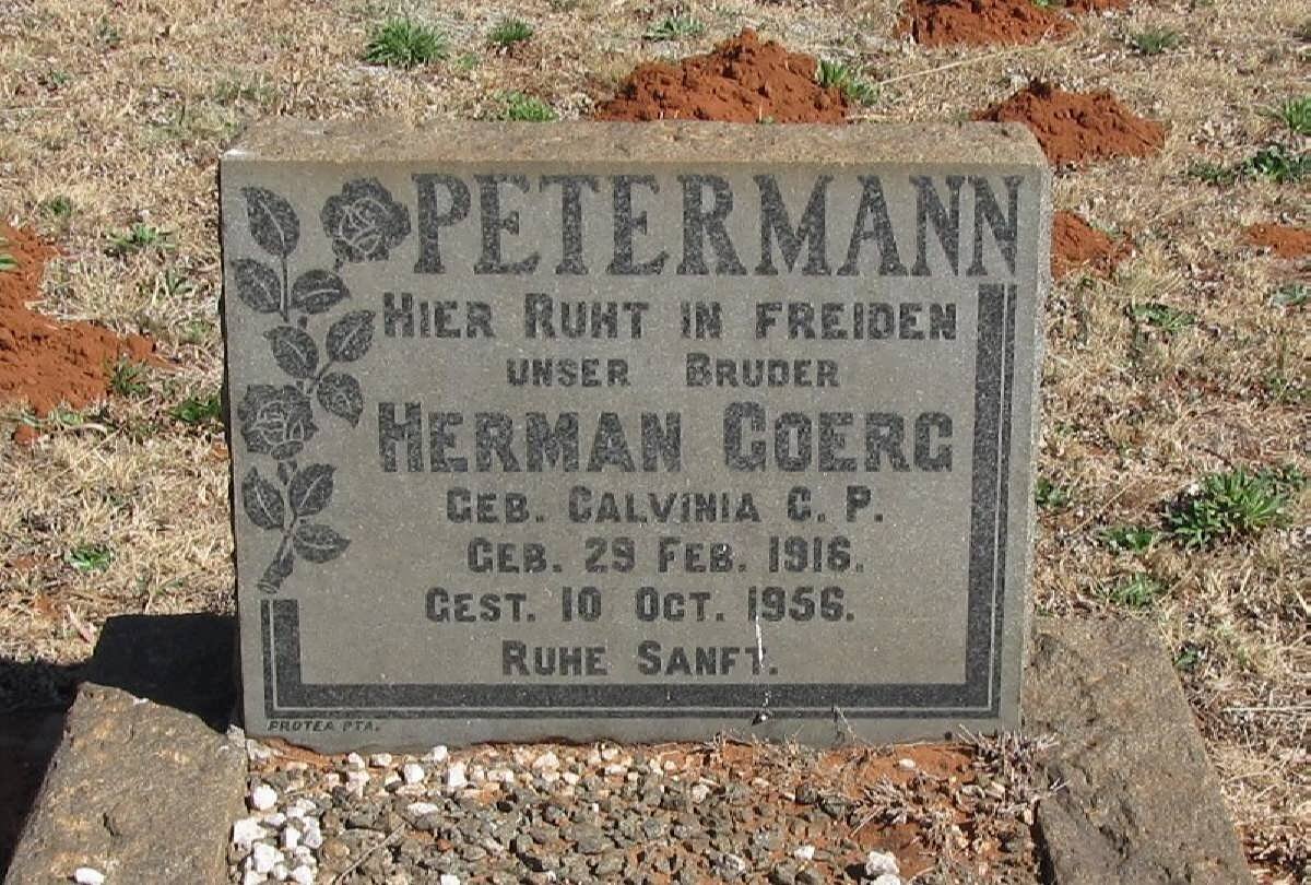 PETERMANN Herman Goerg 1916-1956