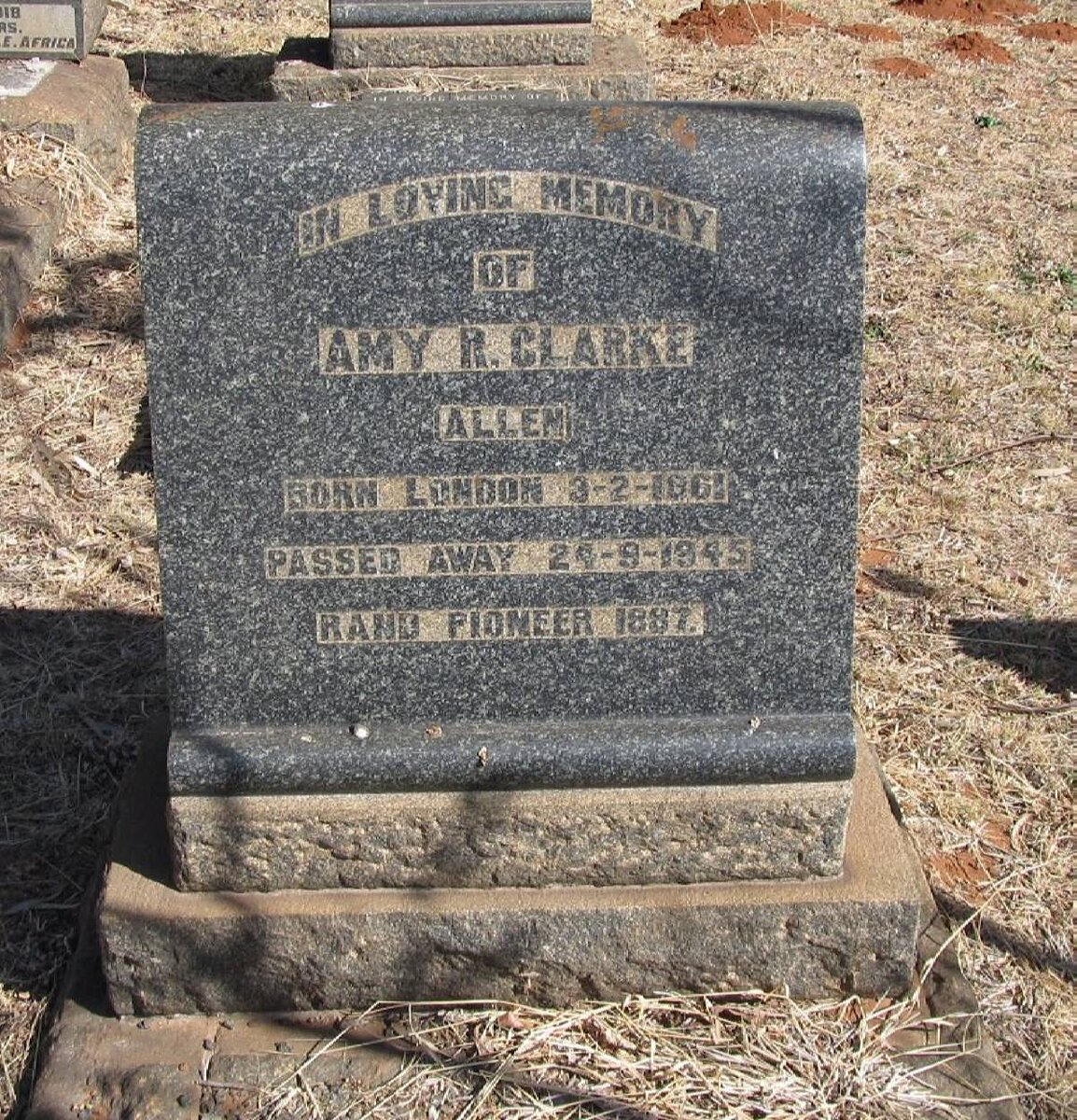 CLARKE Amy R. 1861-1945