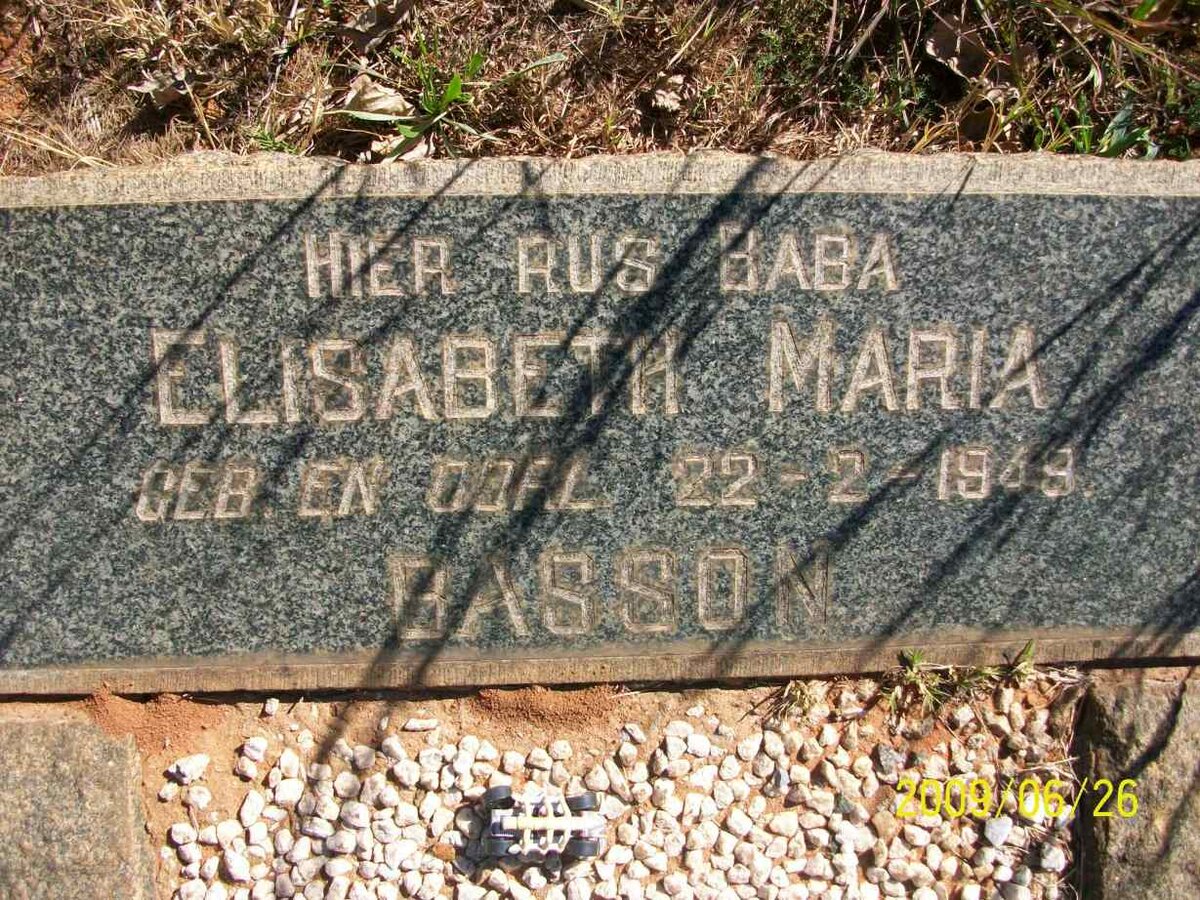 BASSON Elisabeth Maria 1949-1949