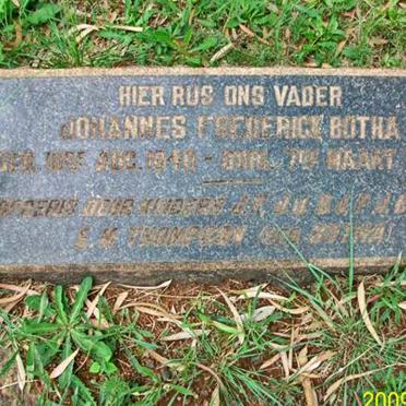 BOTHA Johannes Frederick 184?-1907