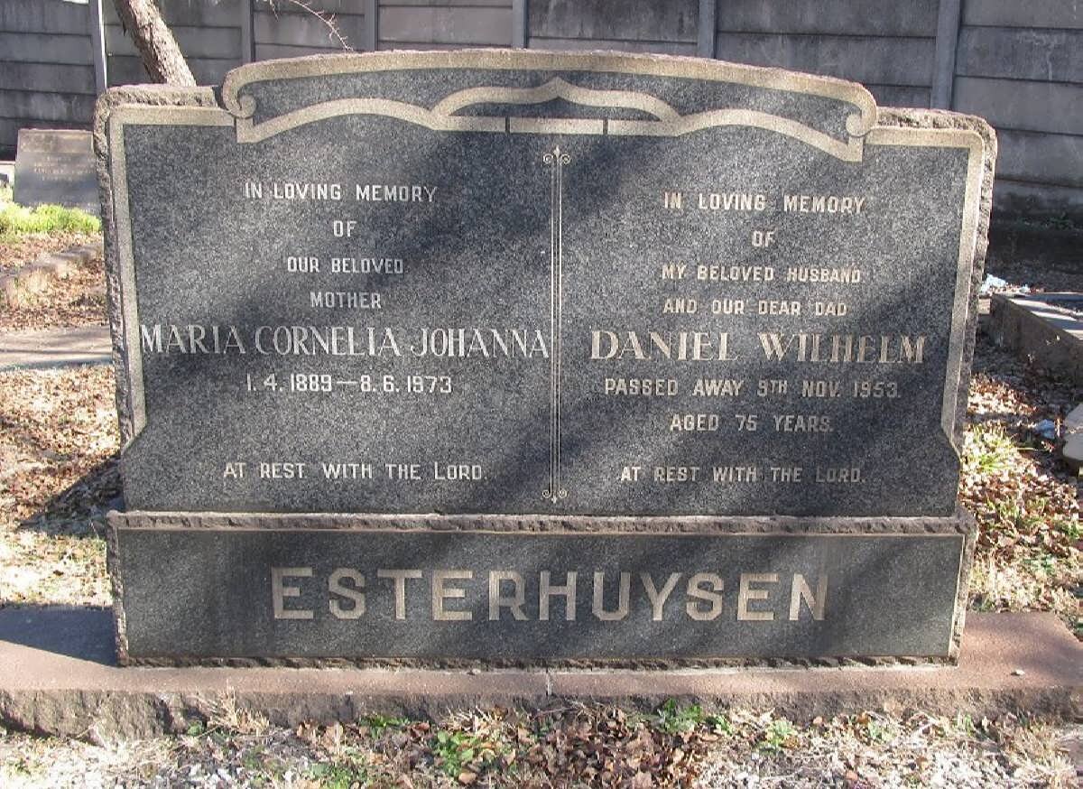 ESTERHUYSEN Daniel Wilhelm -1953 &amp; Maria Cornelia Johanna 1889-1973