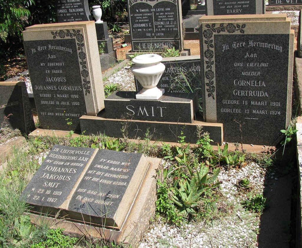 SMIT Jacobus Johannes Cornelius 1896-1960 &amp; Cornelia Gertruida 1901-1974 :: SMIT Johannes Jakobus 1919-1967