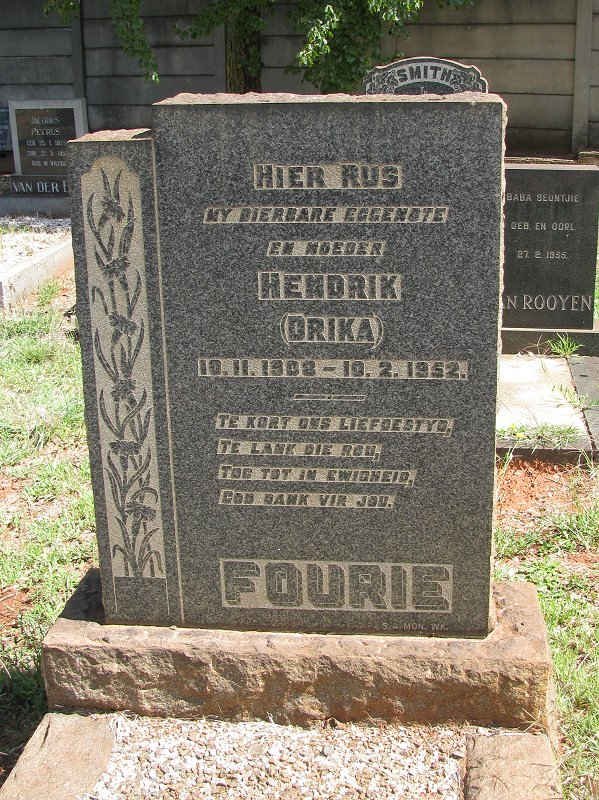 FOURIE Hendrik 1908-1952