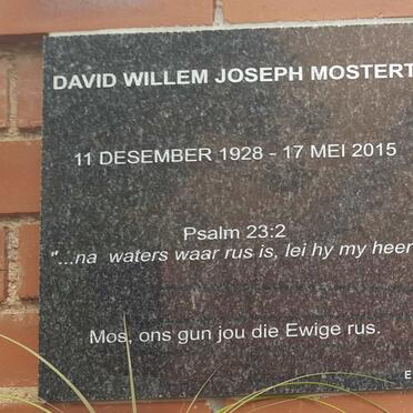 MOSTERT David Willem Joseph 1928-2015