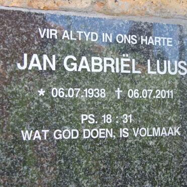 LUUS Jan Gabriël 1938-2011