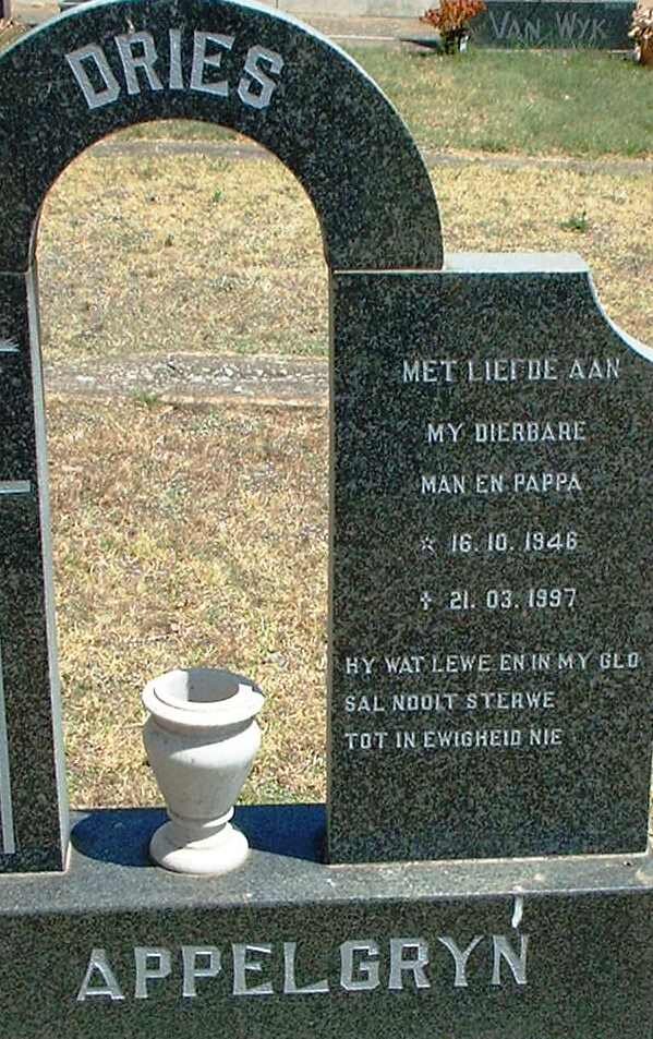 APPELGRYN Dries 1946-1997