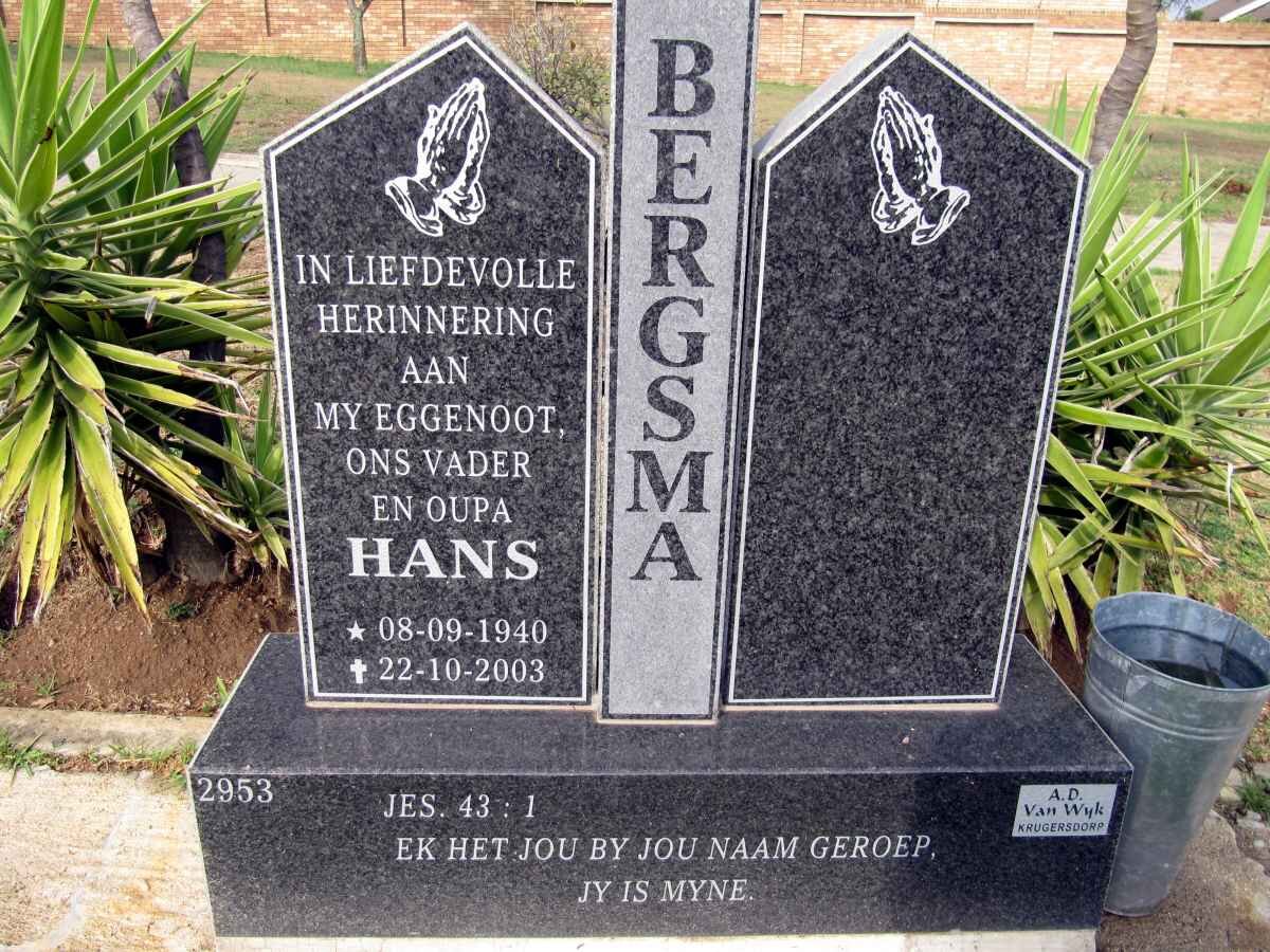 BERGSMA Hans 1940-2003