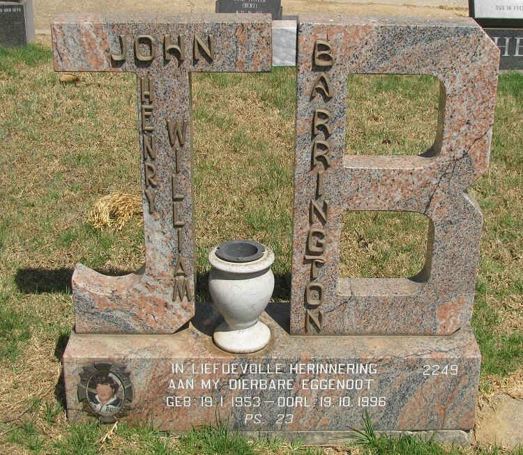 BARRINGTON John Henry William 1953-1996