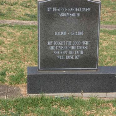 BARTHOLOMEW Joy Beatrice nee ARROWSMITH 1940-2000