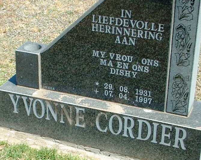 CORDIER Yvonne 1931-1997