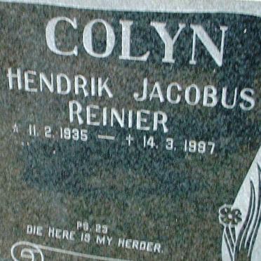COLYN Hendrik Jacobus Reinier 1935-1997