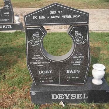 DEYSEL Boet 1917-1999 &amp; Babs 1917-