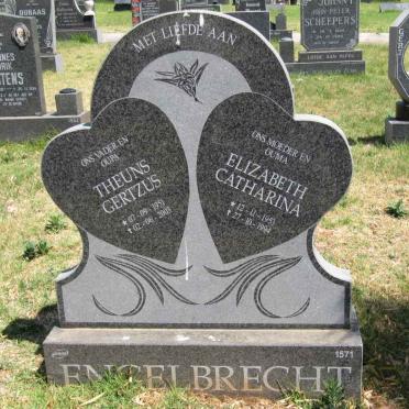 ENGELBRECHT Theuns Gertzus 1951-2003 &amp; Elizabeth Catharina 1953-1994