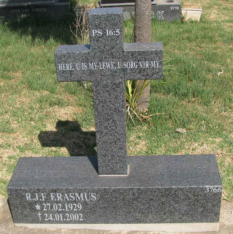 ERASMUS R.J.F. 1929-2002