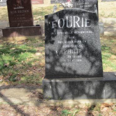 FOURIE Philip 1915-1991