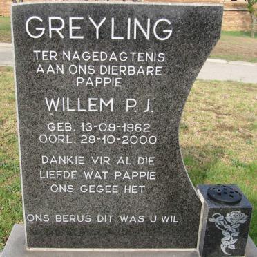 GREYLING Willem P.J. 1962-2000
