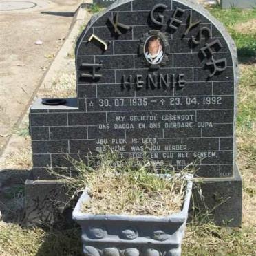 GEYSER H.J.K. 1935-1992