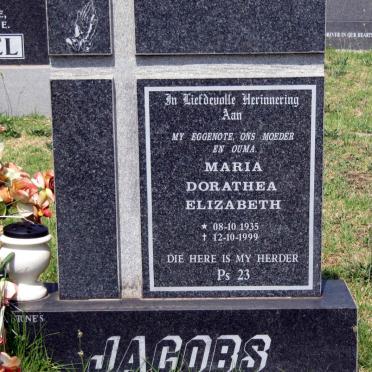 JACOBS Maria Dorathea Elizabeth 1935-1999