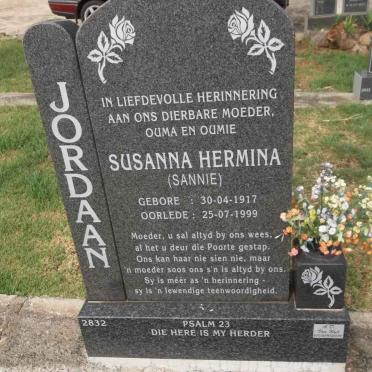 JORDAAN Susanna Hermina 1917-1999