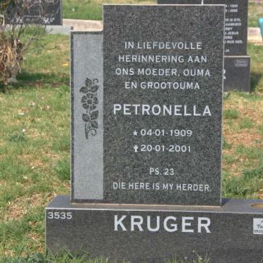 KRUGER Petronella 1909-2001