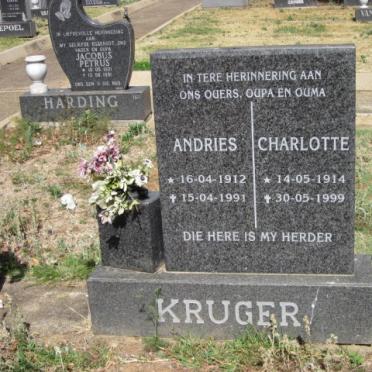 KRUGER Andries 1912-1991 &amp; Charlotte 1914-1999