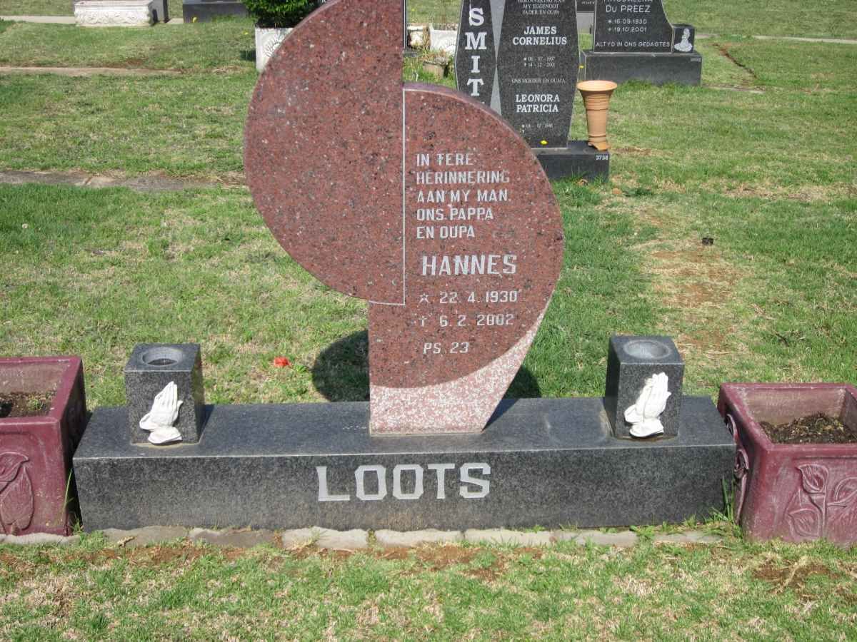 LOOTS Hannes 1930-2002